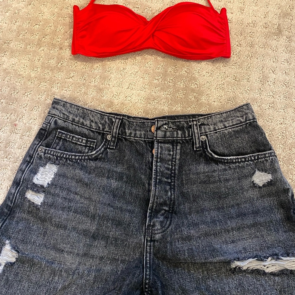 Swim, Moschino Red Bustier Halter
